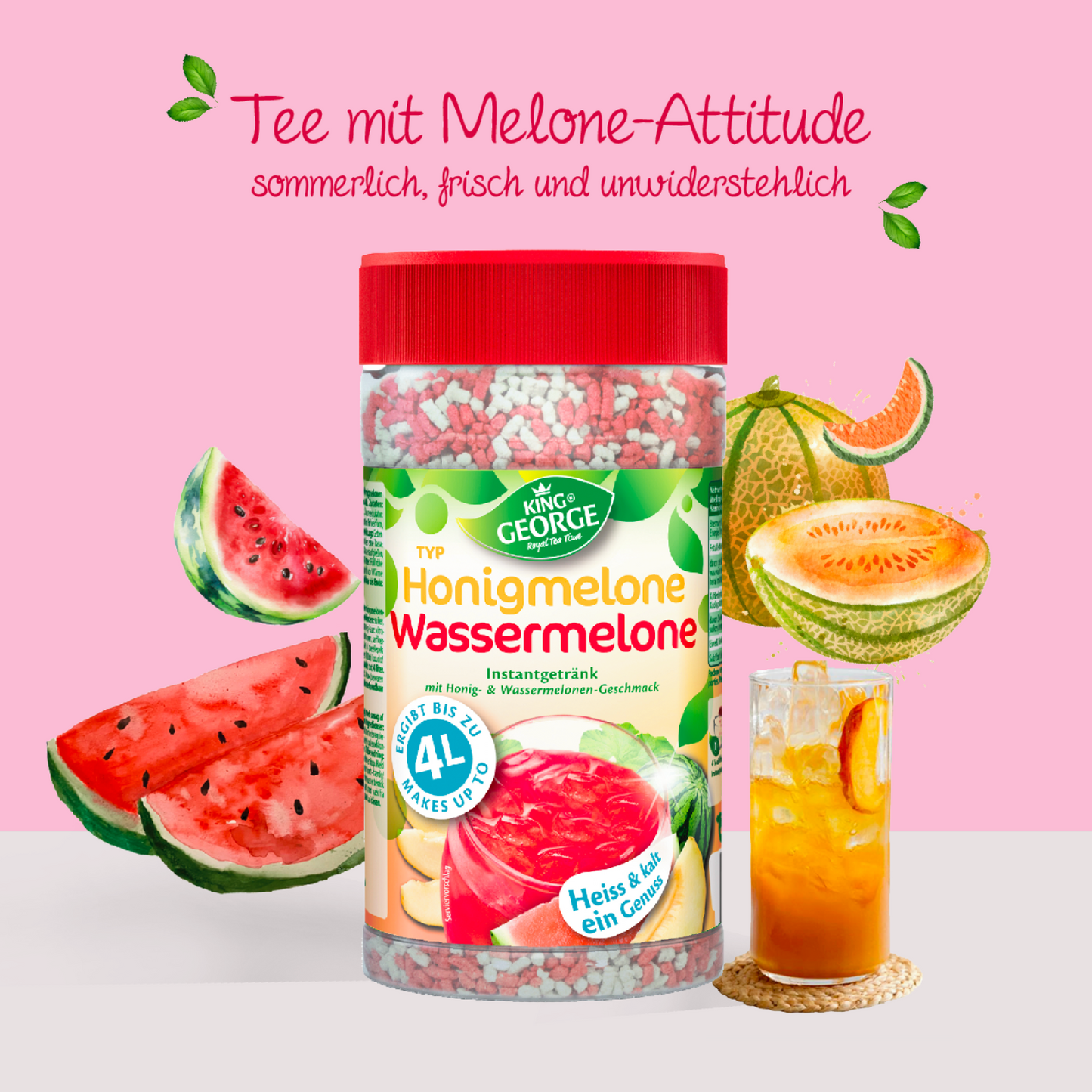 KING GEORGE Honigmelone-Wassermelone 12 x 400g