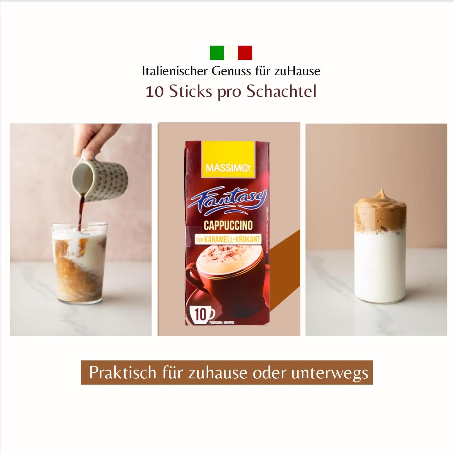 MASSIMO Cappuccino Karamell Krokant 125g