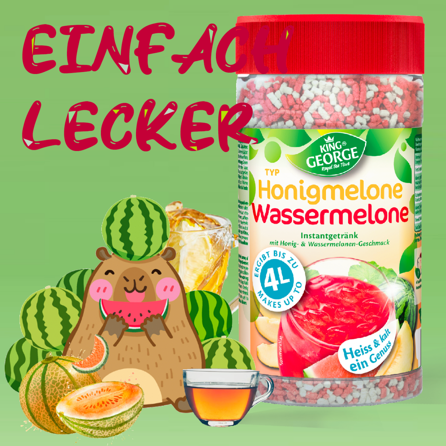 KING GEORGE Honigmelone-Wassermelone 12 x 400g