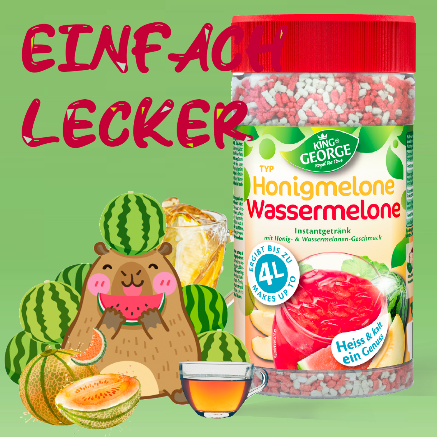 KING GEORGE Honigmelone-Wassermelone 12 x 400g