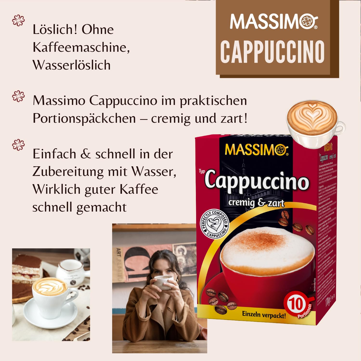 MASSIMO Cappuccino Cremig & Zart 170g