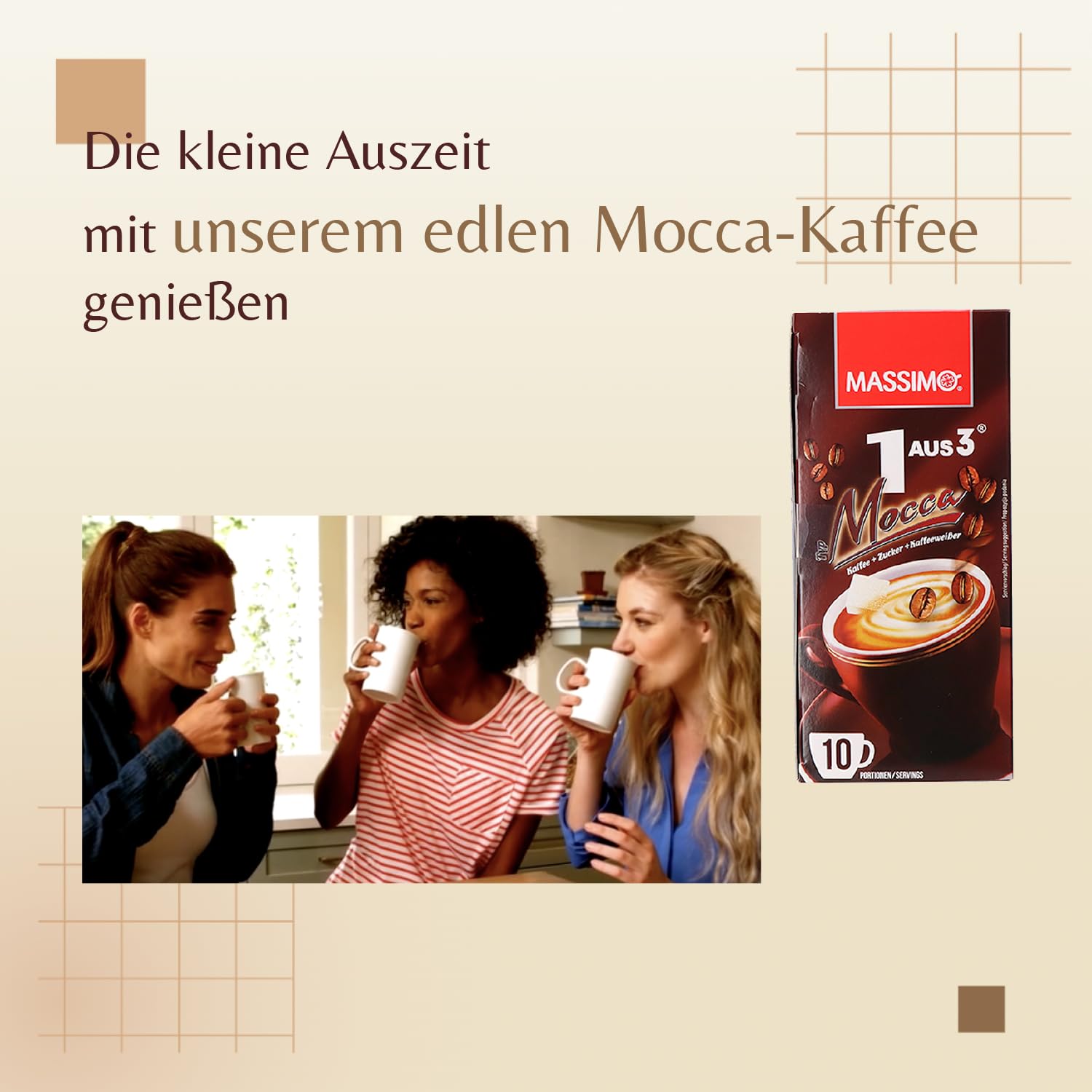 MASSIMO 1 aus 3 Mocca 180g