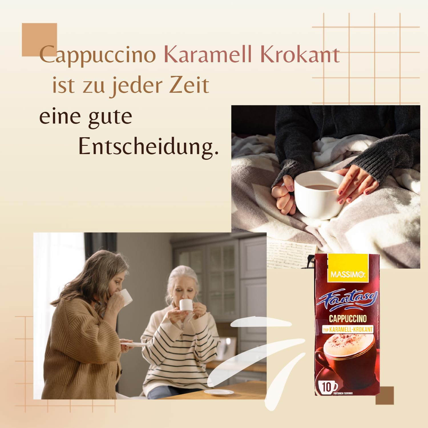 MASSIMO Cappuccino Karamell Krokant 125g