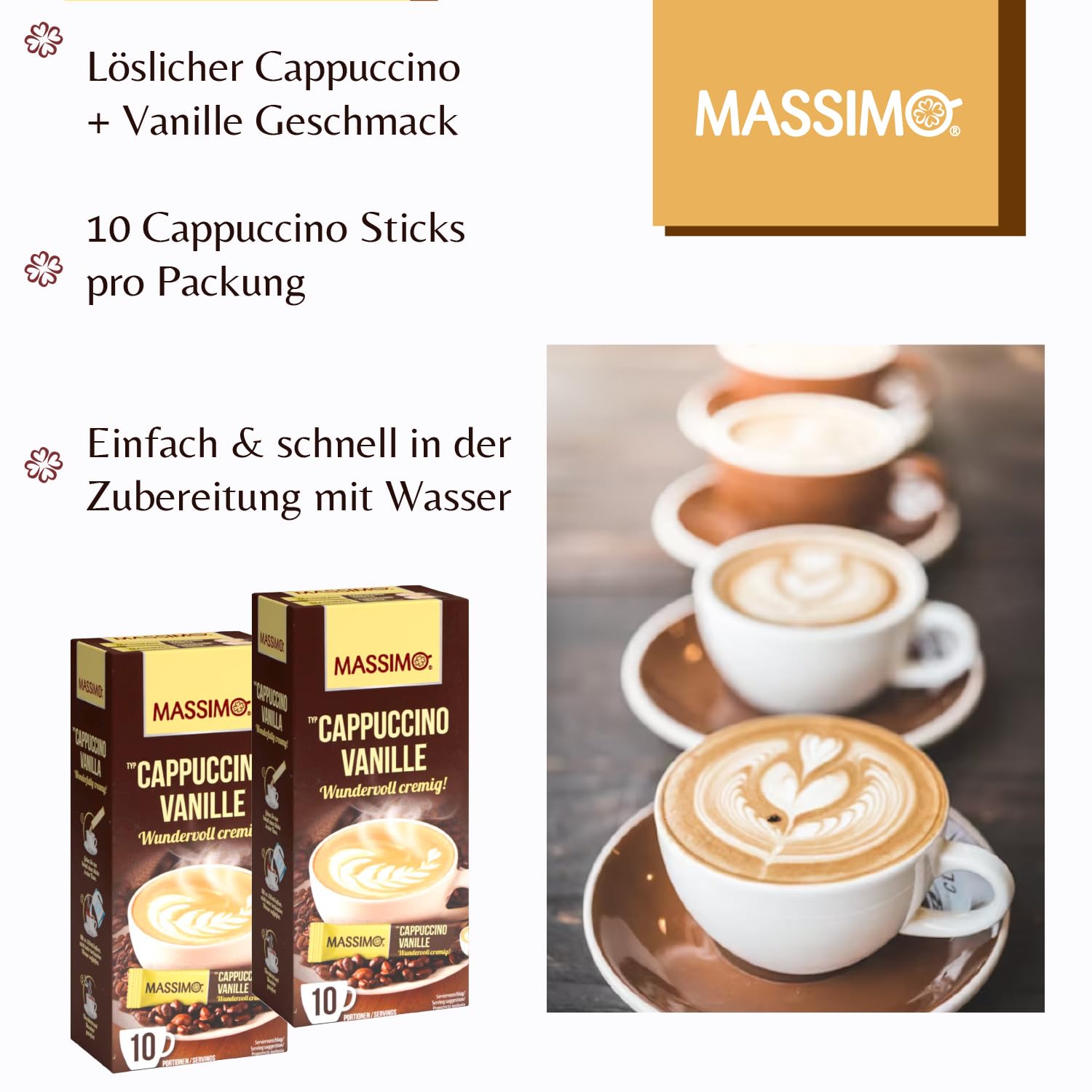 MASSIMO Cappuccino Vanille 125g