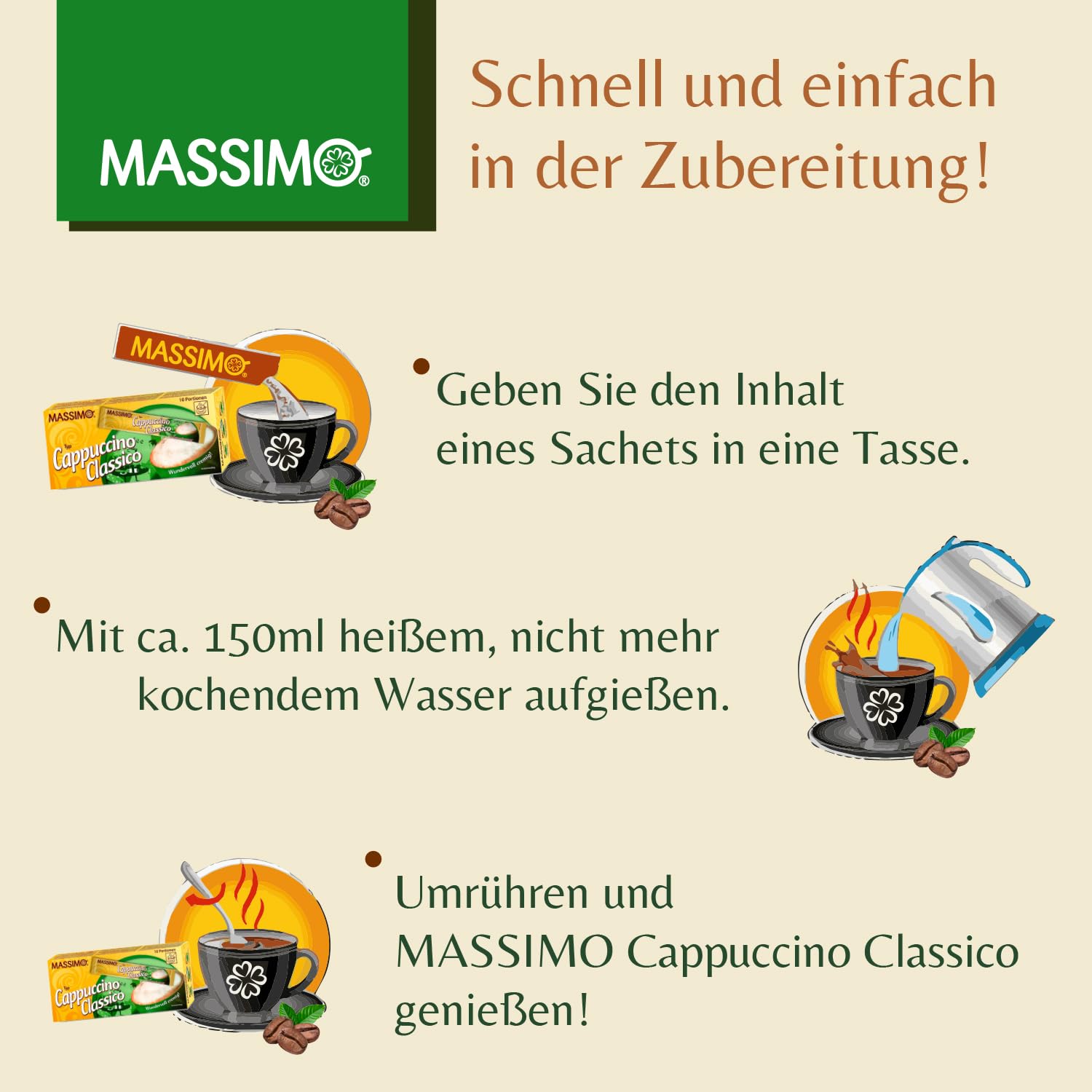 MASSIMO Cappuccino Classico 125g
