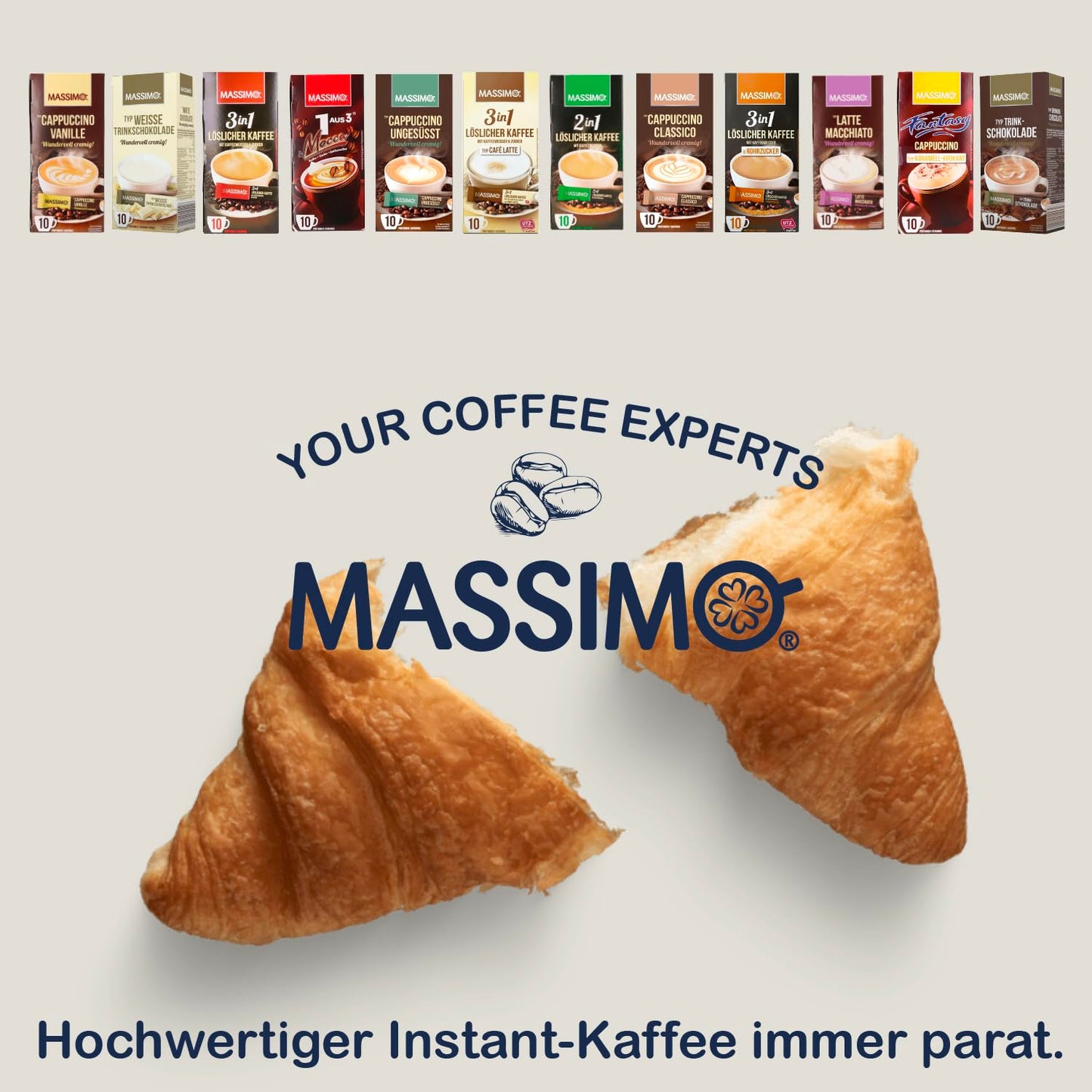 MASSIMO 3in1 Kaffee mit Kaffeeweißer & Zucker 180g