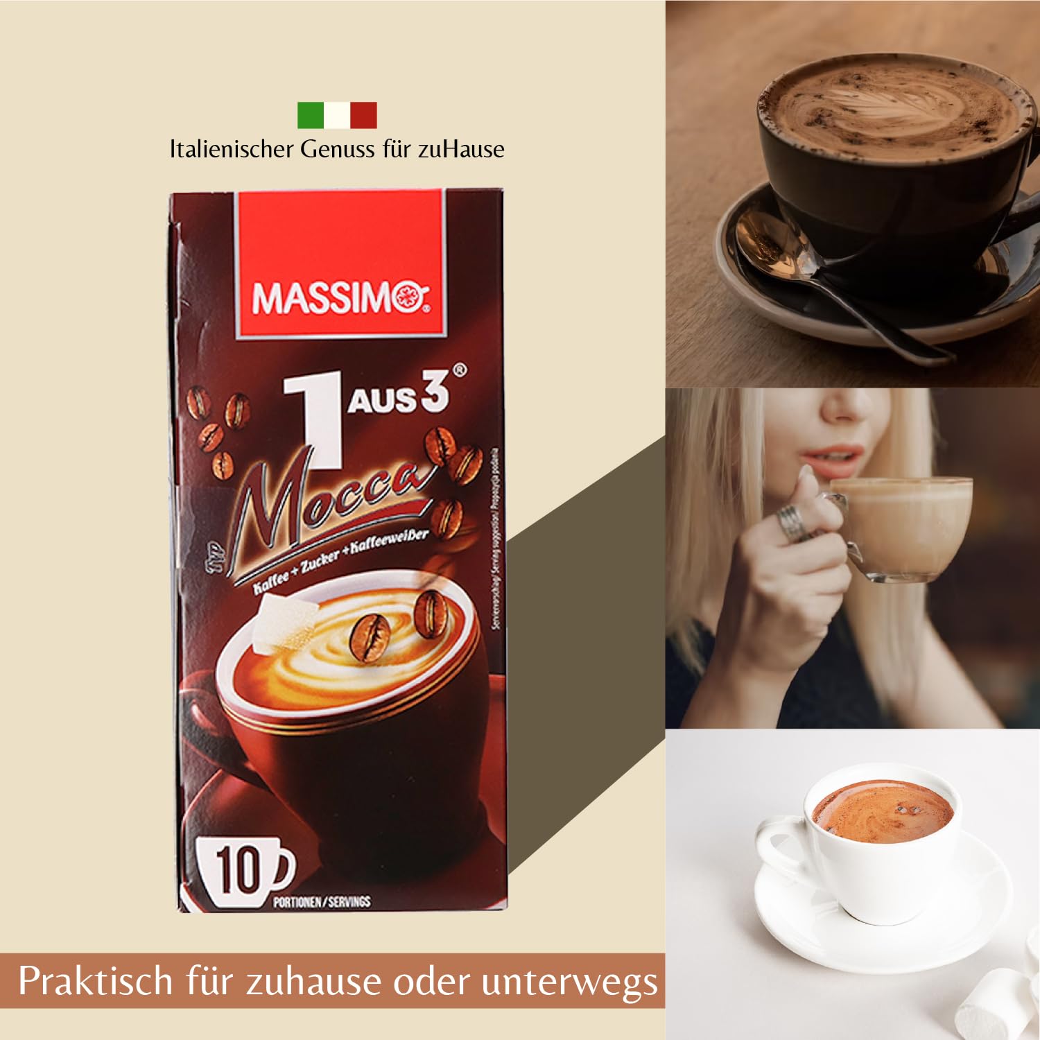MASSIMO 1 aus 3 Mocca 180g