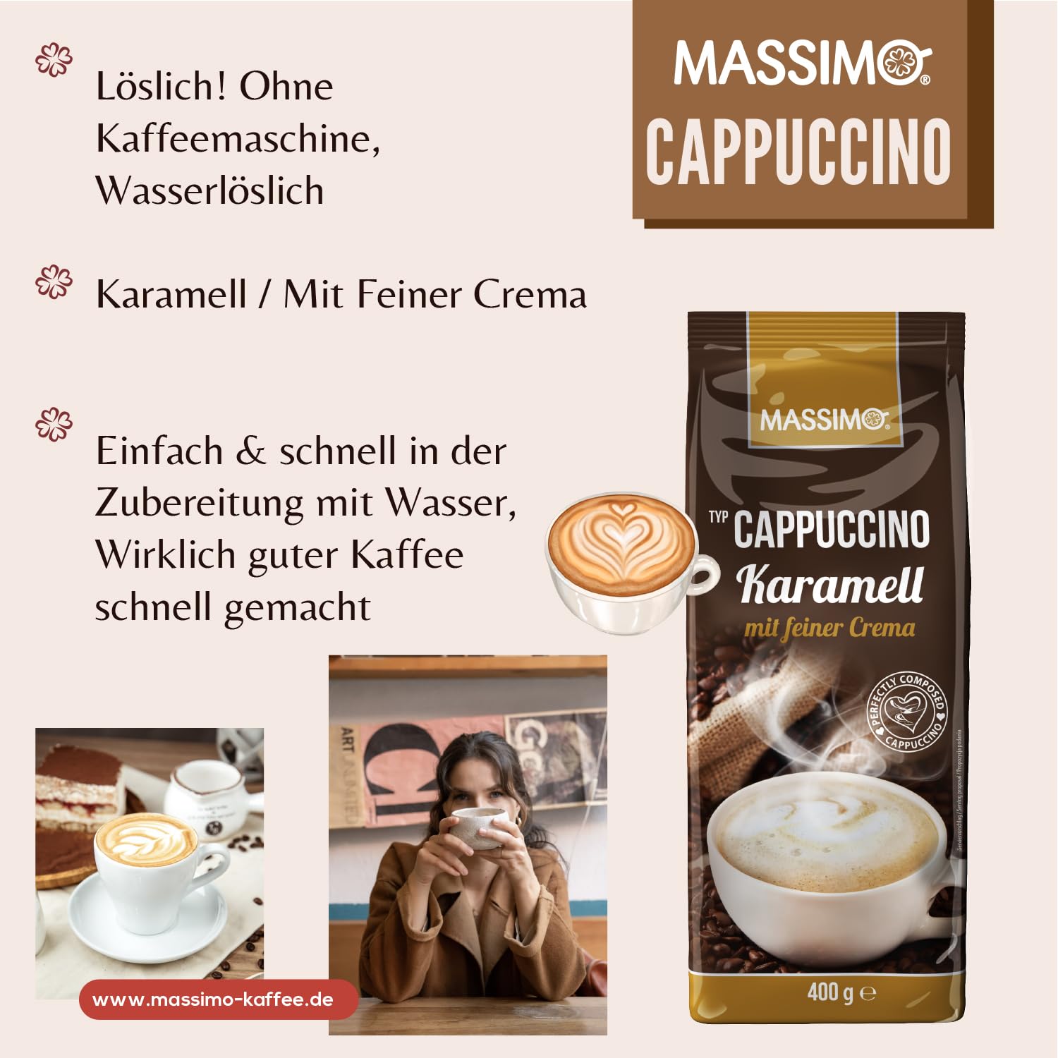MASSIMO Cappuccino Karamell 400g