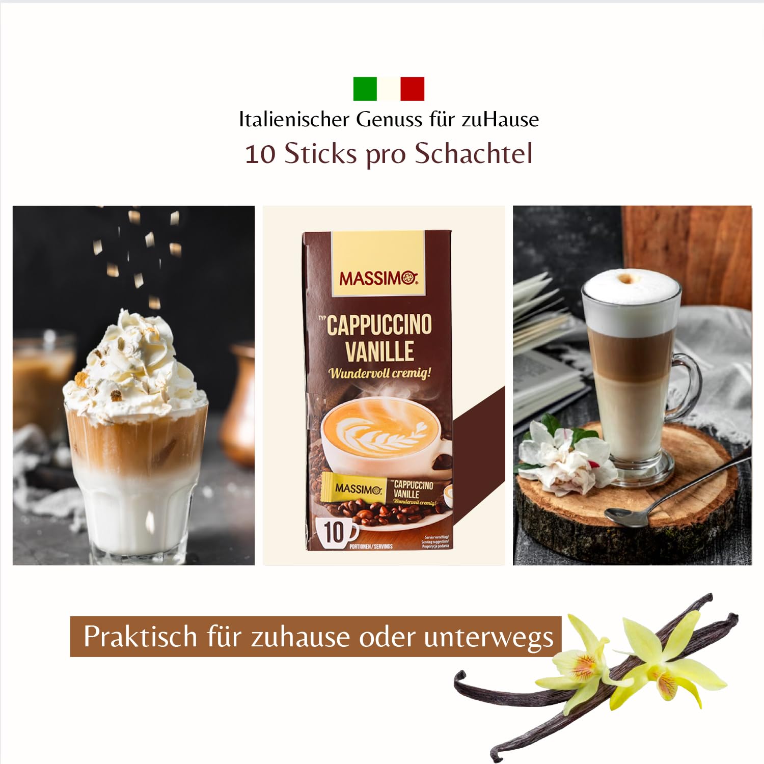 MASSIMO Cappuccino Vanille 125g