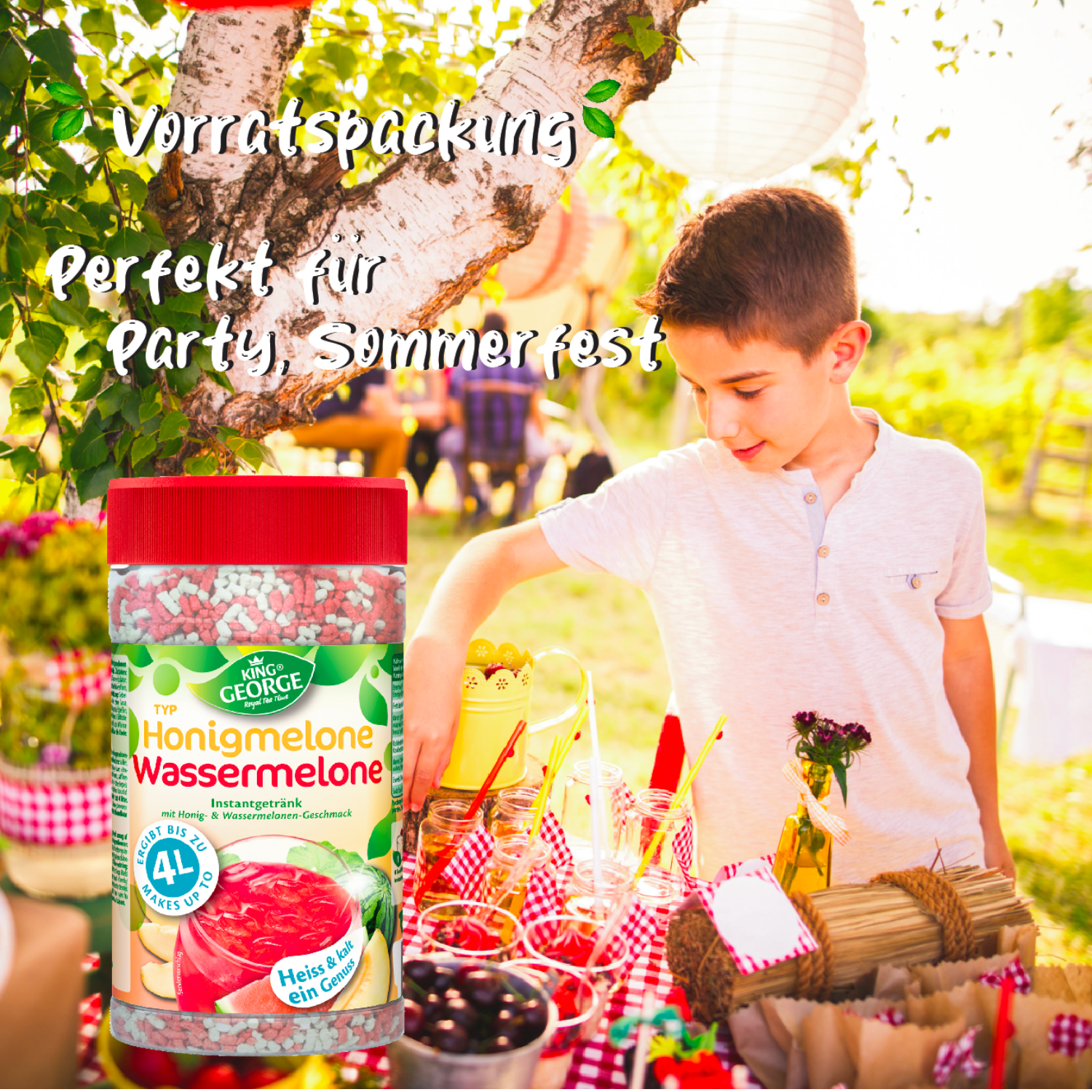 KING GEORGE Honigmelone-Wassermelone 12 x 400g