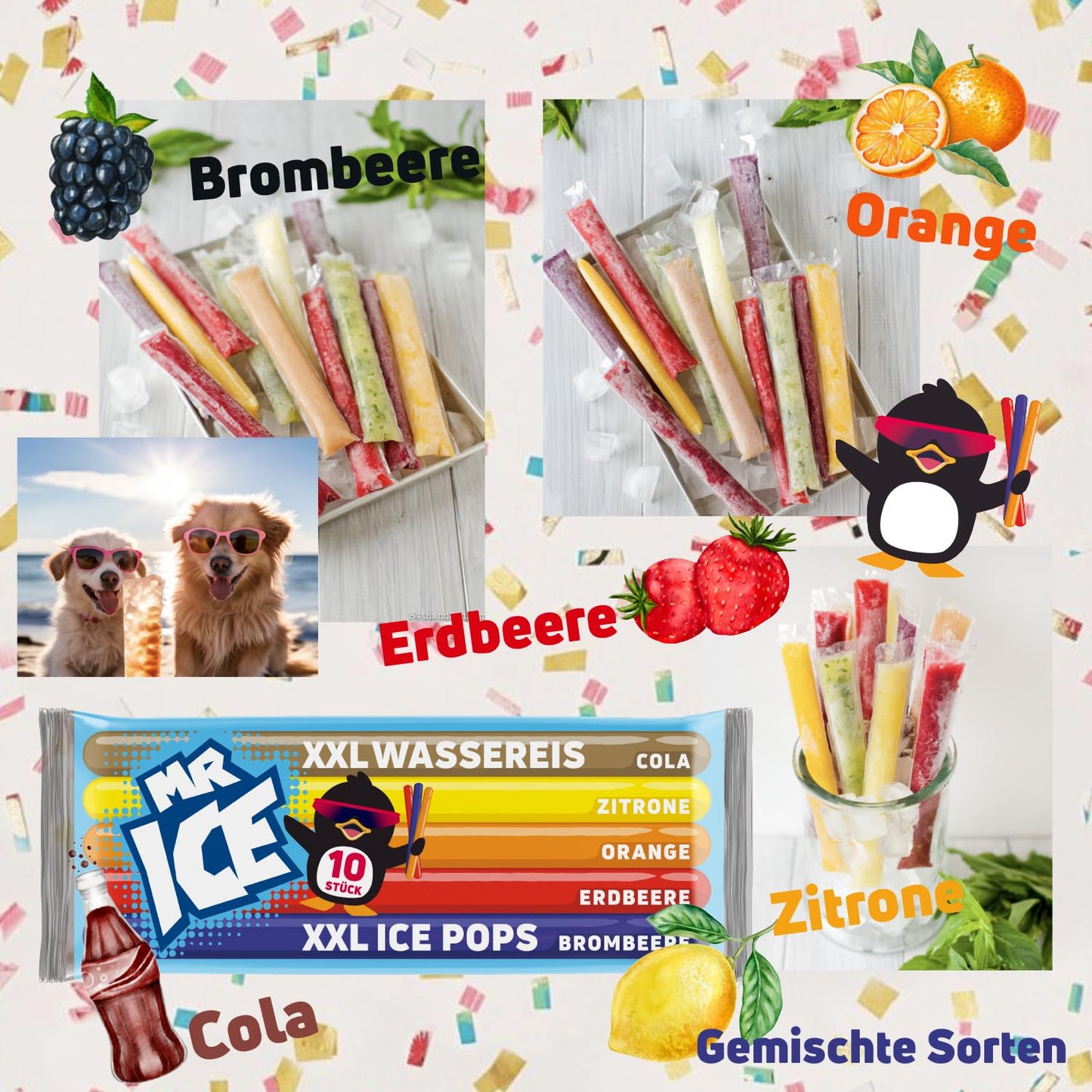 MR ICE Wassereis XXL 15 x 600ml (150 Sticks)