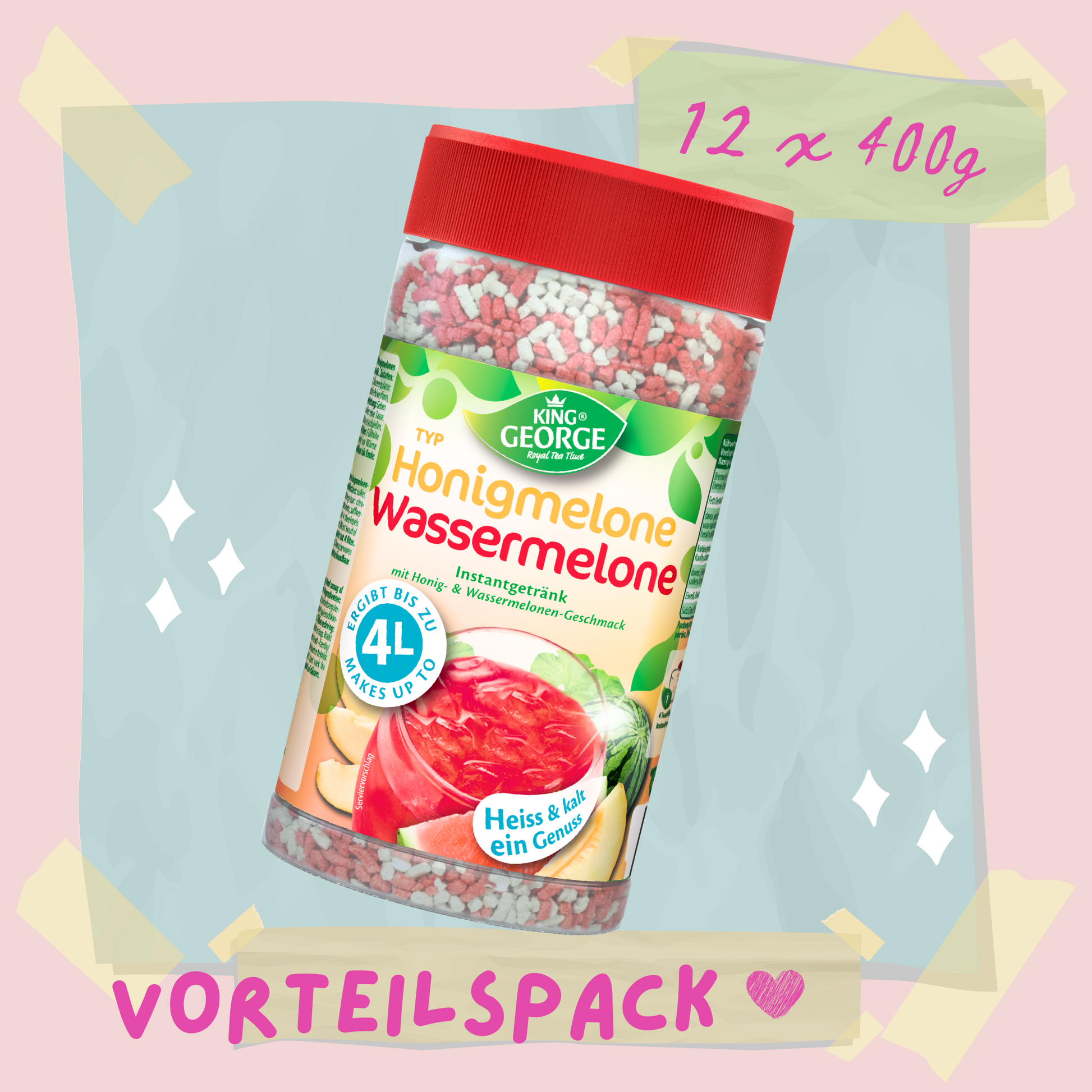KING GEORGE Honigmelone-Wassermelone 12 x 400g
