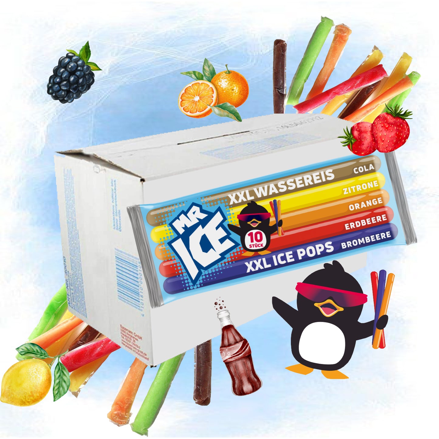 MR ICE Wassereis XXL 15 x 600ml (150 Sticks)