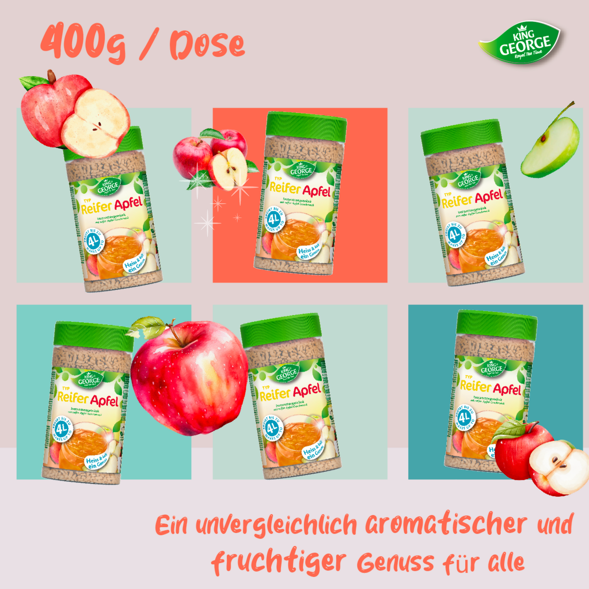 KING GEORGE reifer Apfel 12 x 400g