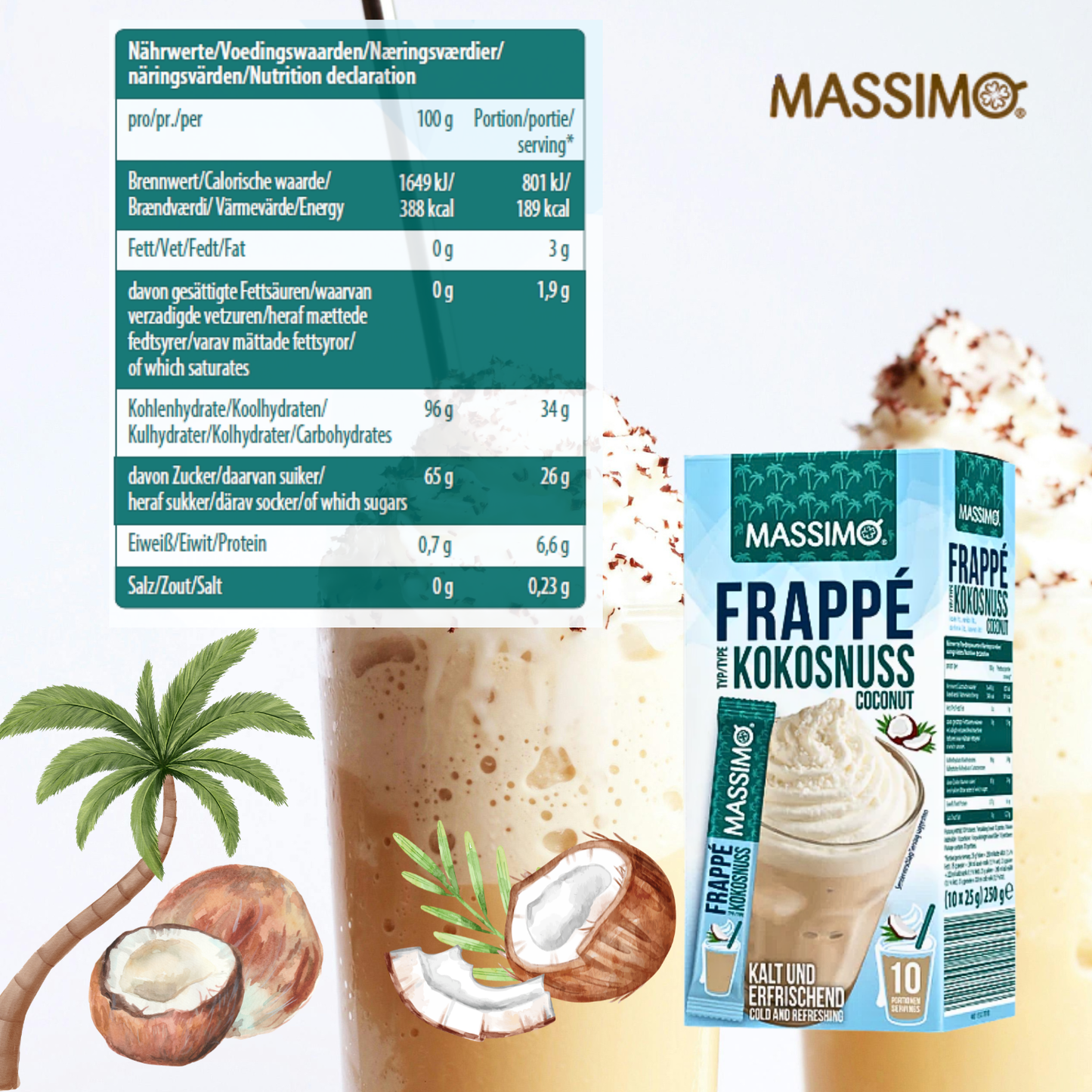 MASSIMO Frappé Kokosnuss 250g