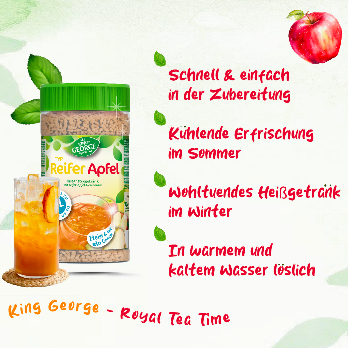 KING GEORGE reifer Apfel 12 x 400g