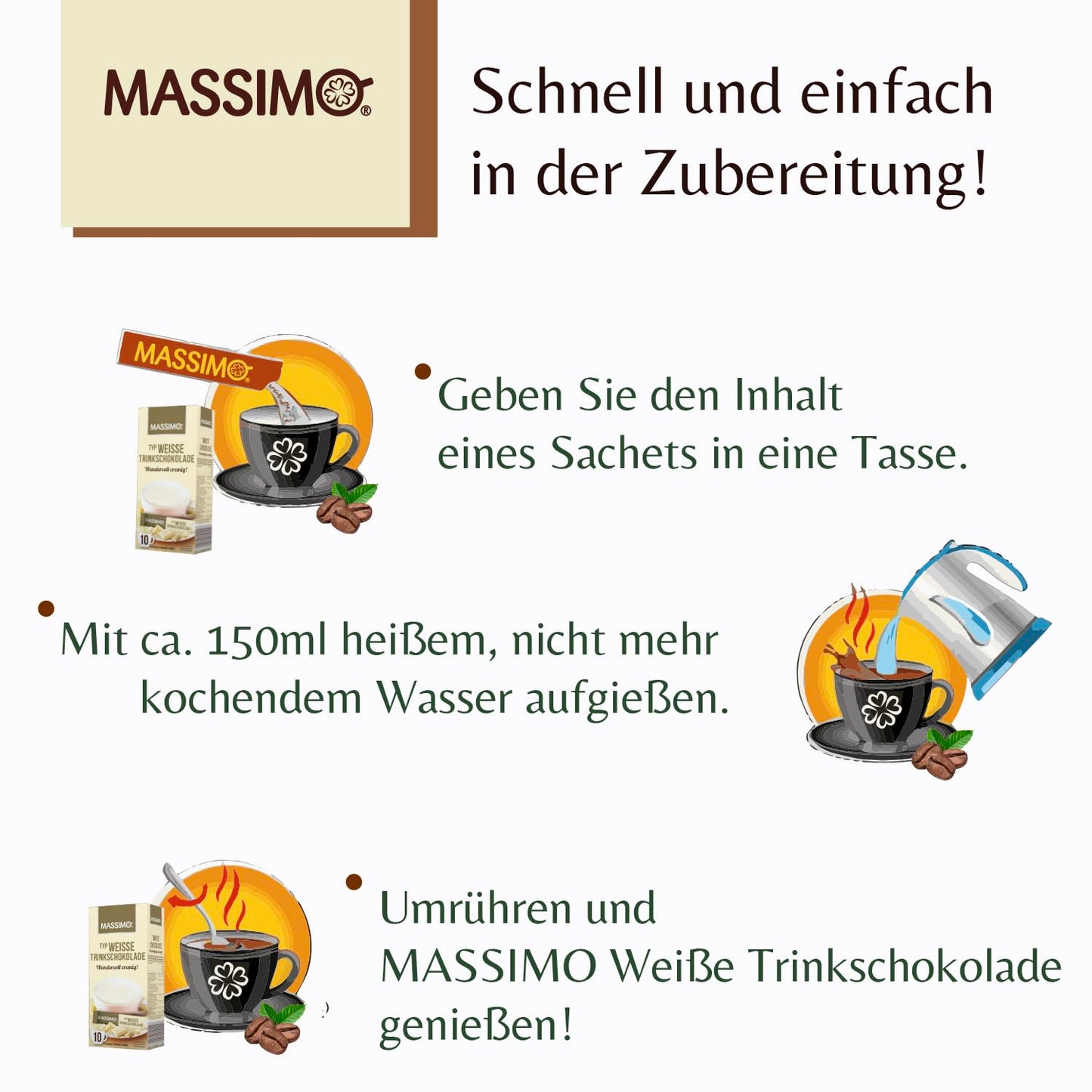 MASSIMO Weiße Trinkschokolade 250g