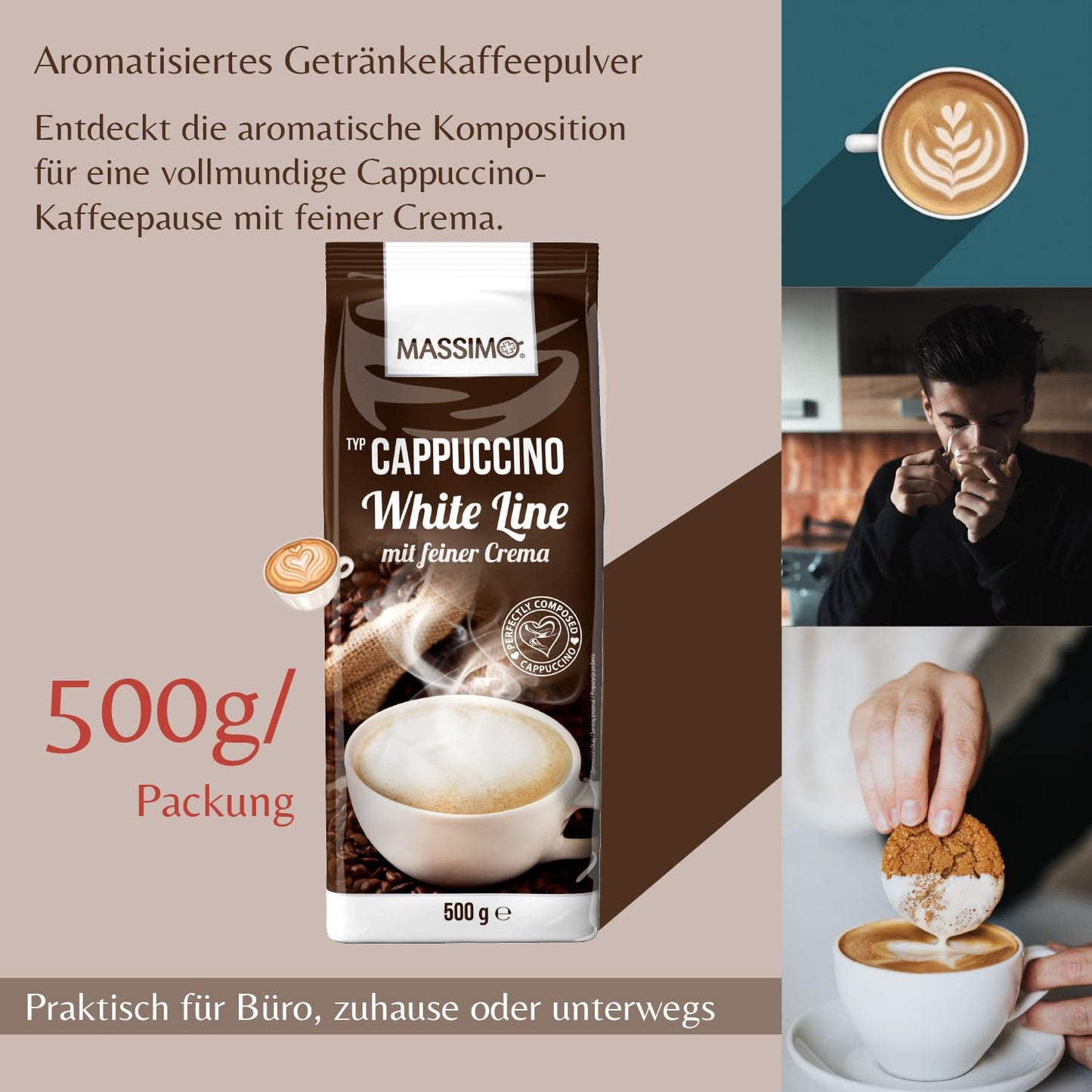 MASSIMO Cappuccino White Line 10 x 500g