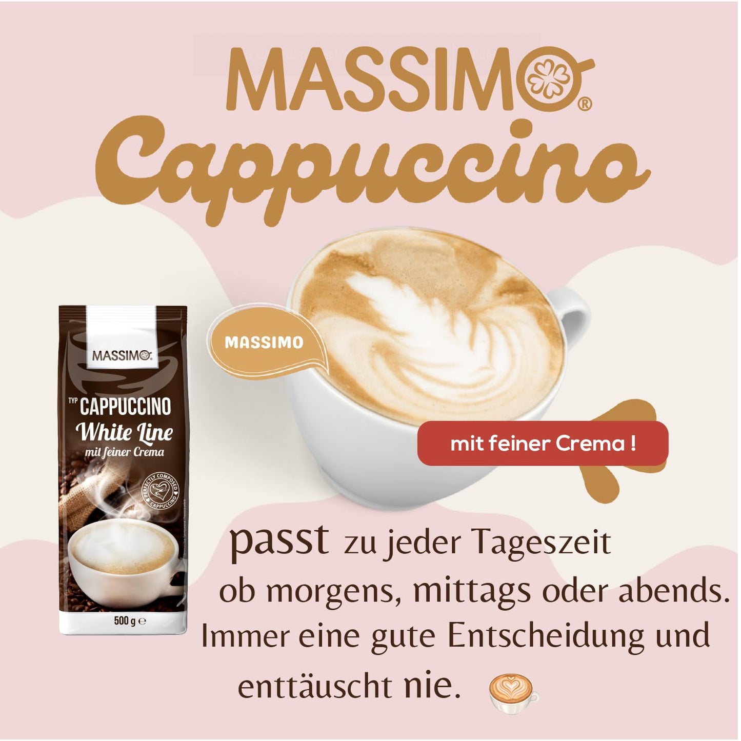 MASSIMO Cappuccino White Line 10 x 500g