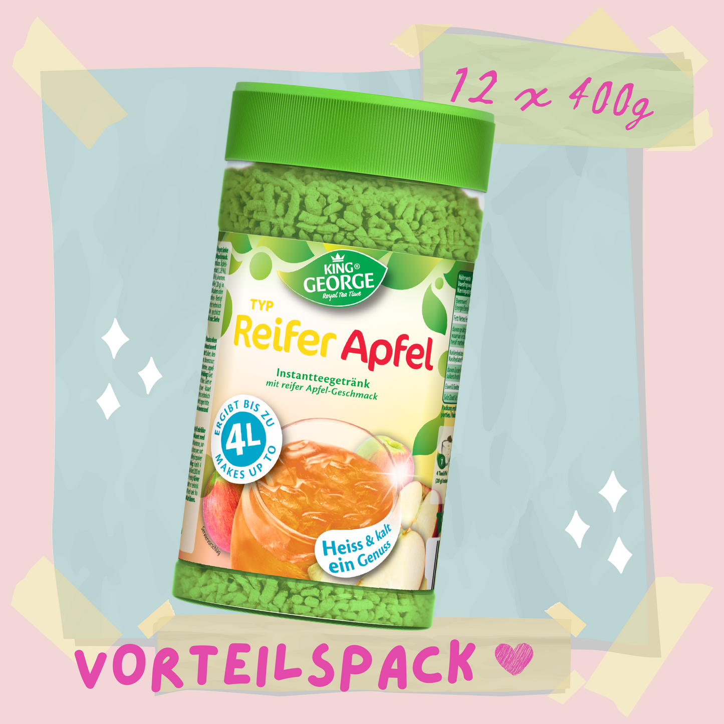 KING GEORGE reifer Apfel 12 x 400g